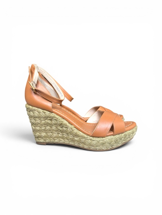 Boden Shoes - Boden Tan Braided Espadrille Wedge Sandal